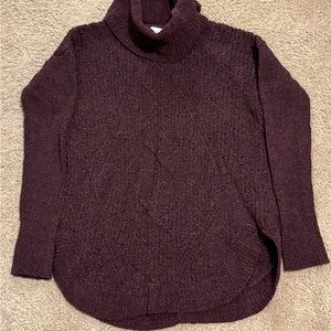 Motherhood Deep Purple Turtleneck Sweater